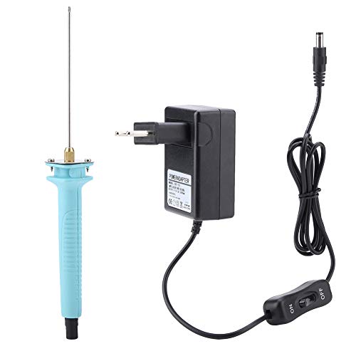 Cortador eléctrico para poliestireno, máquina de corte para poliestireno con bolígrafo, aparato manual de grabado de 10 cm (con adaptador)