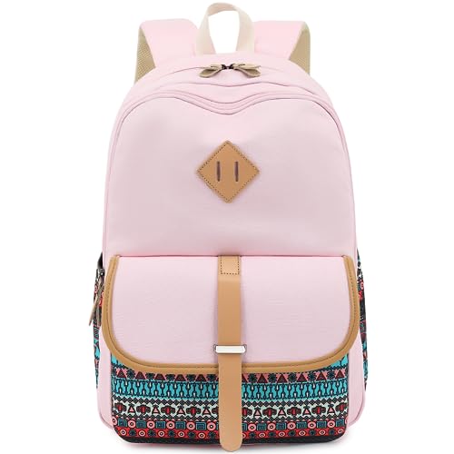 Image of Leaper Canvas School Backpack for Girls Laptop Bag Travel Bag Bookbag Daypack