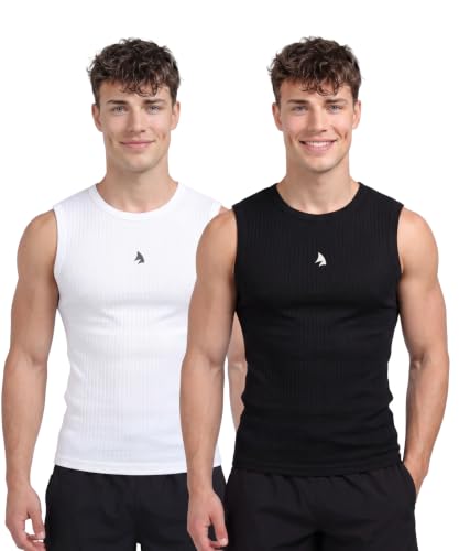 Image of ZENSHARK Sleeveless T Shirt for Men | 100% Organic Cotton Gym Vest 220 GSM | Tank Top Sando Innerwear | Soft, Skin Friendly, Breathable