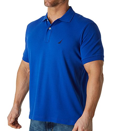 Image of Nautica Men's Classic Fit Short Sleeve Dual Tipped Collar Polo Shirt