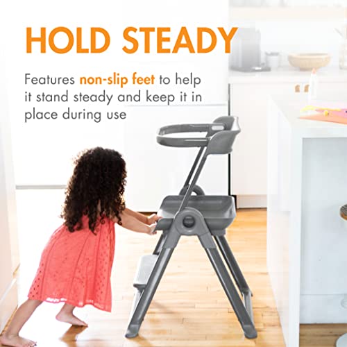 image for Boon Pivot Toddler Tower - Folding Toddler Step Stool for Bathroom Sin