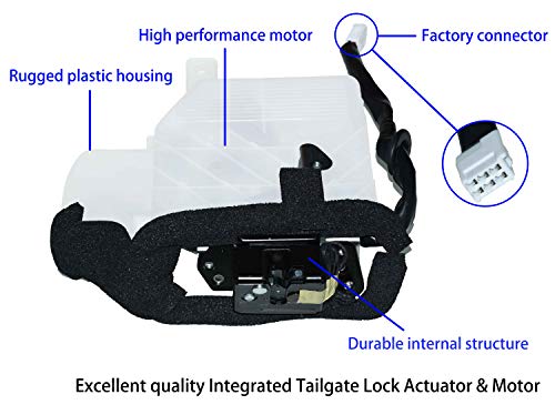 Tailgate Lock Latch Actuator Assembly - Compatible with 2003-2009 Toyota 4Runner - Replace 69110-35090 69110-35062 69110-35060 - Rear Liftgate Door Lock Motor & Latch