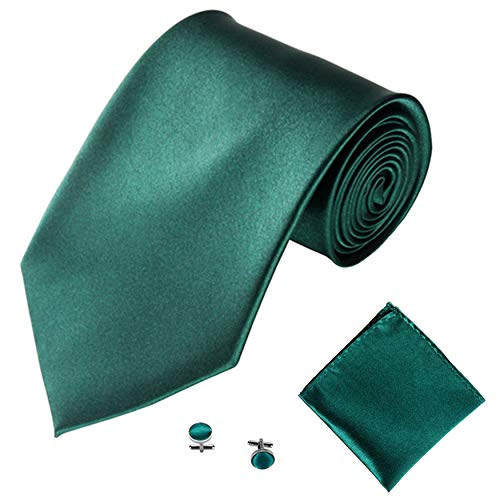 Set de Corbatas Clásicas para Hombre con Pañuelo y Gemelos miniatura 1