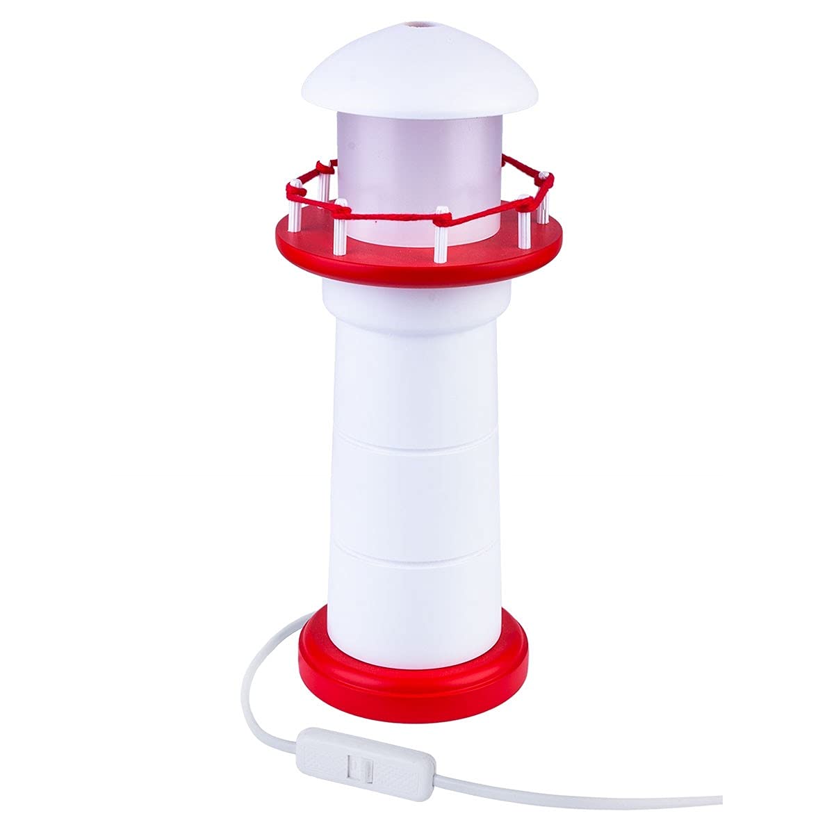 HELLUX Nachtlicht Baby aus Holz | LED Tischlampe Kinderzimmer im Laternen-Design | Nachttischlampe Kinder 31x13x13 cm für Babyzimmer | Kinder Lampe E27 (Rot)