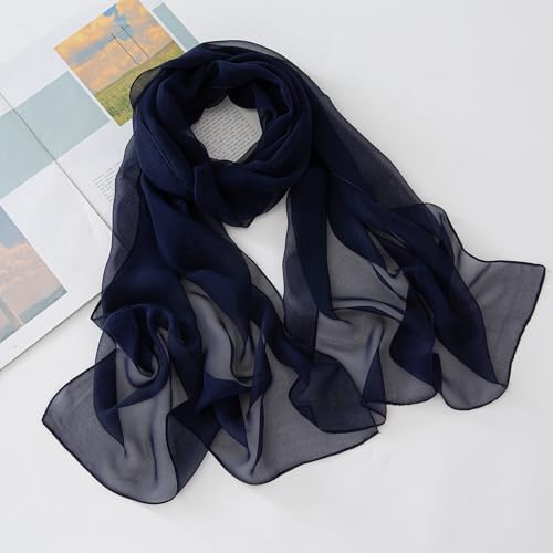 Black Silk-Feeling-Sheer-Scarf for Women Lightweight Chiffon-Scarves for Evening Dress Wedding Sunscreen Shawls-Wraps3