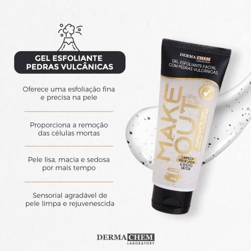 Gel Esfoliante Facial Make Out Pedras Vulcânicas Dermachem, Dermachem