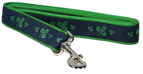 Preston Pet Dog Leash 6-Foot Lead (Navy Shamrock, 1.25 Inch Width)
