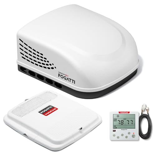 FOGATTI 15,000 BTU RV Air Conditioner - Quietest Roof Top Air Conditioner for Campers, Easy Install with 115V Power, Energy-Efficient RV AC for Recreational Vehicles