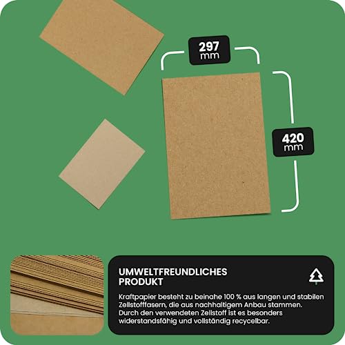 Netuno 50x carta kraft marrone formato A3 297 x