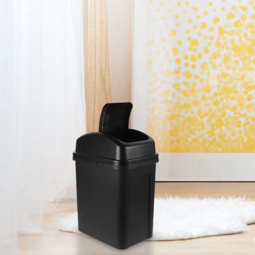 Bote de basura rectangular compacto VICASKY negro miniatura 4