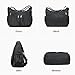 VOLGANIK ROCK Crossbody Purses for Women Shoulder Handbags Lightweight Waterproof Nylon Travel Bag Ladies Pocketbooks(Black-Large)
