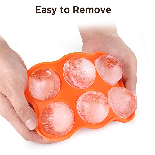 BONTHEE IJsblokjesvorm rond siliconen ijsblokjesschaal bal ijsblokjesvorm met deksel 10 grote ijsballen voor whisky… - Afbeelding 4