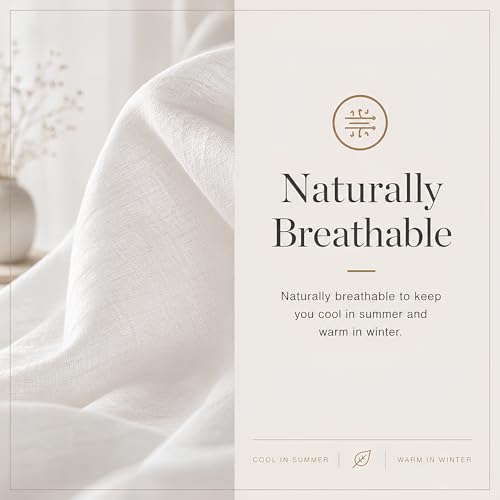 Drap-housse en lin hypoallergénique lit double bonnet 40cm
