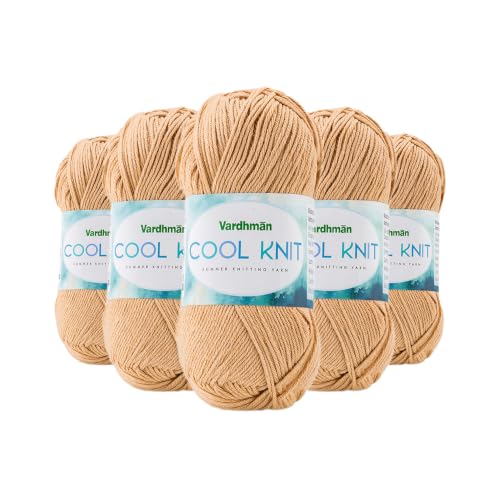 Image of Vardhman Cool Knit All Season Lightweight Poly Viscose Yarn | Pack-5