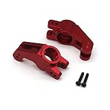 For VKAR BISON 1/10 RC Remote Control Car Metal Upgrade Parts Front and Rear Swing Arm Steering Cup C Seat Rear Wheel Seat(Red ET1003)