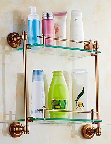 Toallero de baño con soporte de maquillaje para pared 3