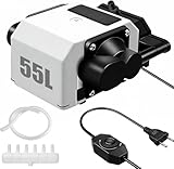 Air Assist, Pompa ad Aria Compressa Laser per Taglierine e Incisori Laser Flusso d'Aria Regolabile 55L/min 25W 220V Bassa Rumorosità per Taglierina Laser Incisione Laser Bassa Rumorosità