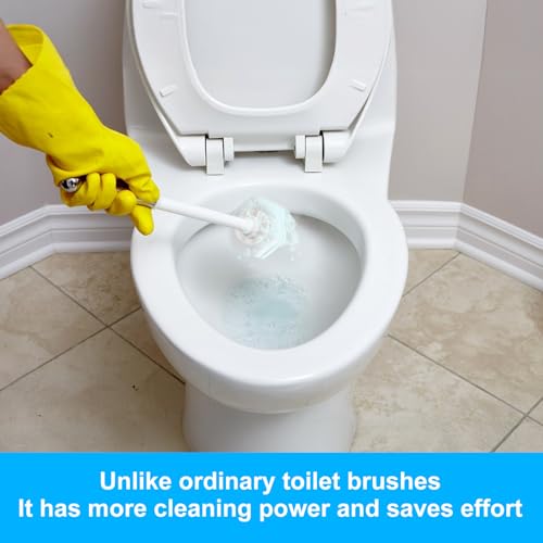 Image of 50 Pcs Disposable Toilet Brush Refills, Toilet Bowl Cleaning Wand Refills, Toilet Brush Replacement Head for Bathroom and Toilet Cleaning
