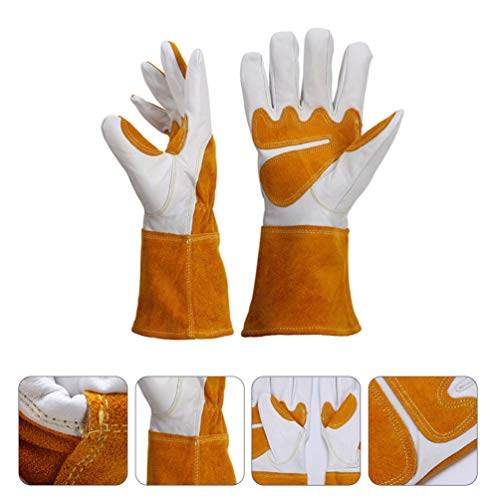 Angoily Luvas de Trabalho Luvas de Couro Do Couro para As Mulheres Homens Armazém Trabalho de Restau