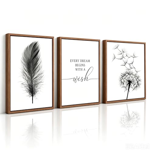 Poster au motif de plantes noir et blanc 30x40cm pour décoration salon