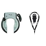 Produkt 2: Länge 140 cm AXA 1X Rahmenschloss Defender, Schwarz, 4,3x16x22 cm & RLC mit Tasche Anschlußkette, schwarz, One Size