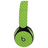 MightySkins Carbon Fiber Skin for Beats Solo Pro Wireless Headphones - Solid Lime Green | Protective, Durable Textured Carbon Fiber Finish | Easy to Apply, Remove, and Change Styles | Made in The USA