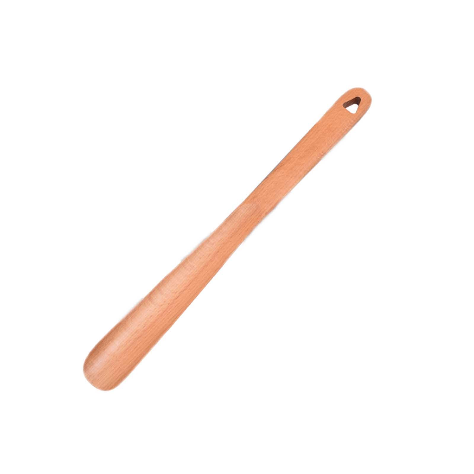Calzador de mango largo para poner y quitar fácilmente el calzado, adecuado para hombres y mujeres, ideal para personas mayores y embarazadas, construcción de madera duradera
