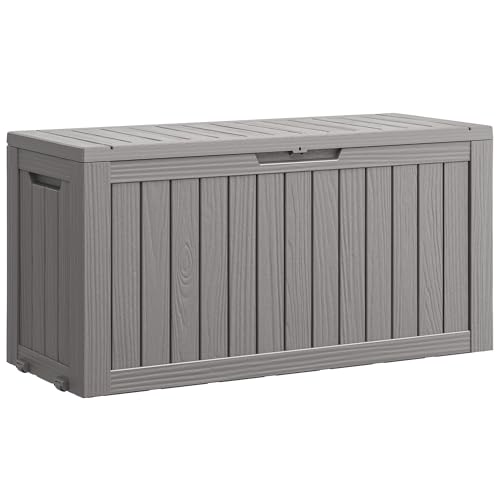 GULAIMOAO Outdoor Storage Waterproof Deck Box for Patio (80 Gallon, Grey)