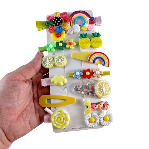 Kit 84 Presilhas Meninas Prendedor de Cabelo Sortidas Bico de Pato Tic Tac Laço Flor Frutas Etc Sort