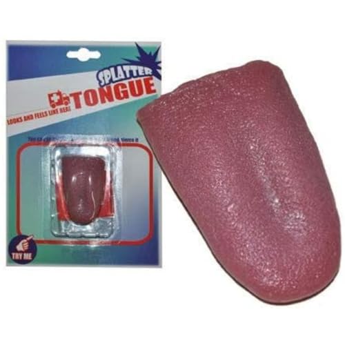 Funny Fashion- fausse Langue collante réaliste Gorros, máscaras y Accesorios para Fiesta, Color Arena, S (e60593)