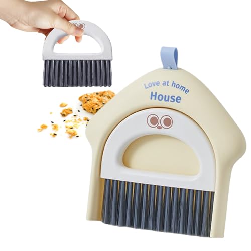 Vmiorzq Juego de escoba y recogedor | Mini plumero de barrido de dibujos animados, juego de escoba de cocina y recogedor - para casa, cocina, suelo, dormitorio, garaje, teclado interior y exterior