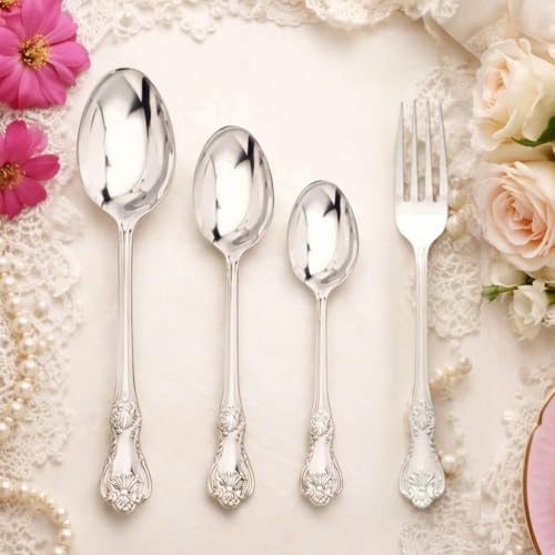 Image of Culinex Premium 18 /8 Stainless Steel 20-Piece Cutlery Set Fest Classic 2 Service Spoon, 6 Spoon, 6 Fork & 6 Tea Spoon By thinKitchen