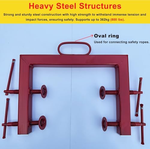 Vertical/Horizontal Steel Beam Clamp Anchors, Adjustable Fall Arrest Hangers for Aerial Work, 800 Lbs Capacity, 5-Pack Metal Clips for Safety and Stability