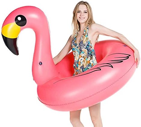 Jasonwell Giant Inflatable Flamingo Pool Floats Party Float Tube with Fast Valves Summer Beach Swimming Pool Lounge Raft Decorations Toys for Adults & Kids