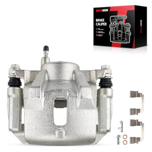 Image of Torchbeam Front Brake Caliper Right for Toyota Corolla 2003-2008, Toyota Matrix 2003-2008, Pontiac Vibe 2003-2008, Front Right Caliper with Bracket Replace # 19B2699