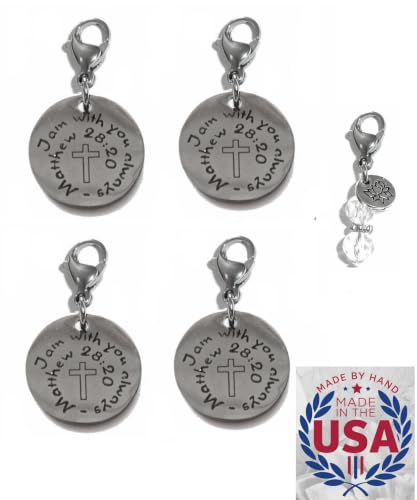 Image of Hidden Hollow Beads 4 Clip On Charms for Purse, Handbag, Keychain, Zipper Pull, Backpack, Jewelry Accessory, USA