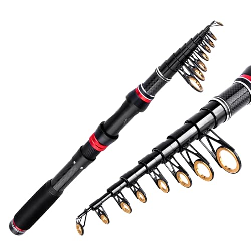 Canne ultralégère Dr.Fish télescopique en carbone robuste Power H