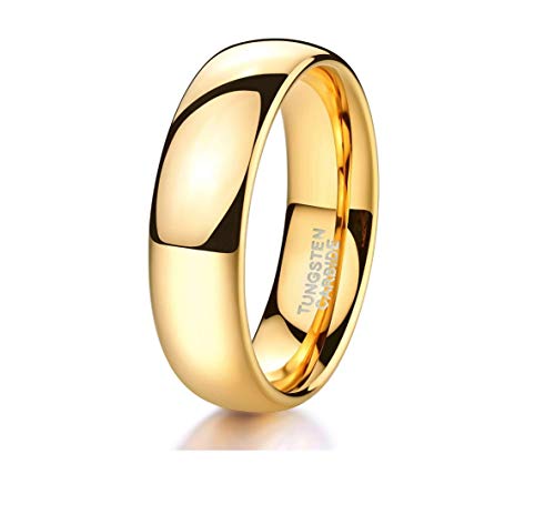 Alliance en carbure de tungstène brillant or blanc 2mm bague luxe
