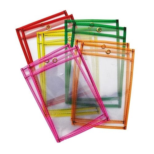 Pochette effaçable à sec PVC EXCEART Lot de 10 coloris assortis