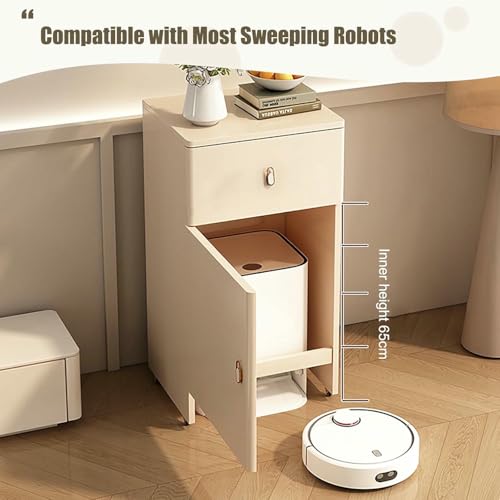Meuble aspirateur robot peu encombrant pour libérer de l'espace au sol