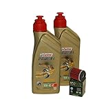 husqvarna smr 125 (sms 4) 82760031 Öl Wechselset 2 Liter Castrol SAE 10W-40 Power 1 4T inkl. Ölfilter Hiflo HF140 passend für Yamaha WR 250, YFM 250, YZ 250, Husqvarna SMR 125