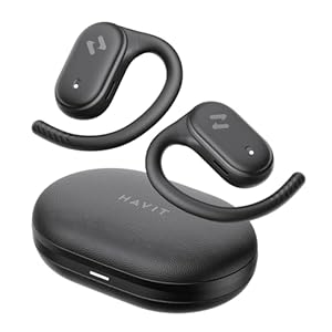Havit OWS915 Open-Ear Headphones, 64H Playtime Open-Ear Earbuds with IPX5, Deep Bass, Powerful Sound Wireless Bluetooth Headphones