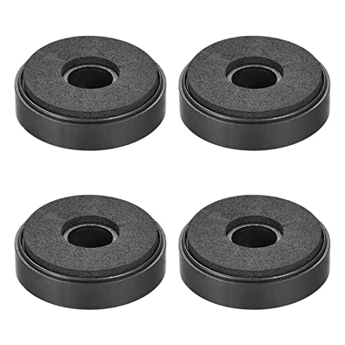 Tool parts 4 Pcs D40xH11.35mm Plastic Anti-Vibration Base Pad Stand for Speaker HiFi Black