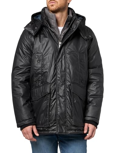 Andrew Marc Men's Outerwear Rain Jacket, Steel, Large