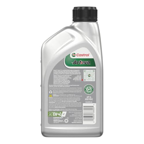 Image of Castrol Actevo 4T 10W-40 Synthetic Blend Motorcycle Oil, 1 Quart, Pack of 6