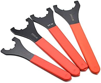 Spanner Wrench Collet Chuck Wrench Red Precision Collet Wrench CNC Milling for Clamping Nut and Screw (ER16UM/ER20UM/ER25UM/ER32UM/ER40UM 5 Sizes Optional)