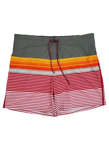 George Big Mens Brilliant Red Sunwashed E-Board Swim Trunks 3XL
