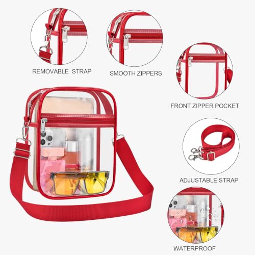 Image of USPECLARE Clear Purse for Stadium Events Transparent Messenger Bag