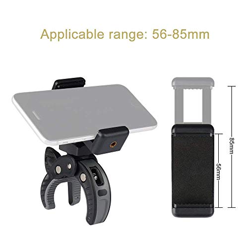 Utebit Camera Bike Mount Clamp With 1/4" Screw And Phone Clip For Bike, Bicycles, Vehicles, Motorcycle 360° Rotation Roll Bar Action Camera Cell Phone Handlebar Holder #TOP4