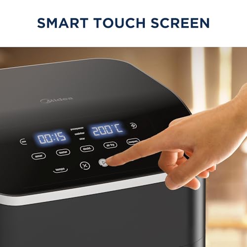 Midea Fritadeira preta sem óleo GrandGourmet Digital 5,5L 220V/60Hz, Modelo: FRA59P2